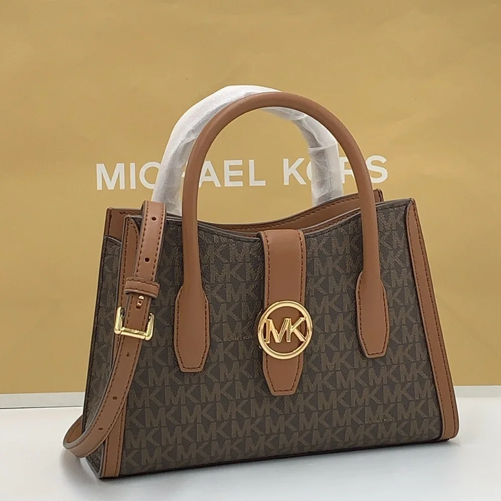 MICHAEL KORS Gabby Small Logo Satchel Crossbody COLOR BROWN NWT